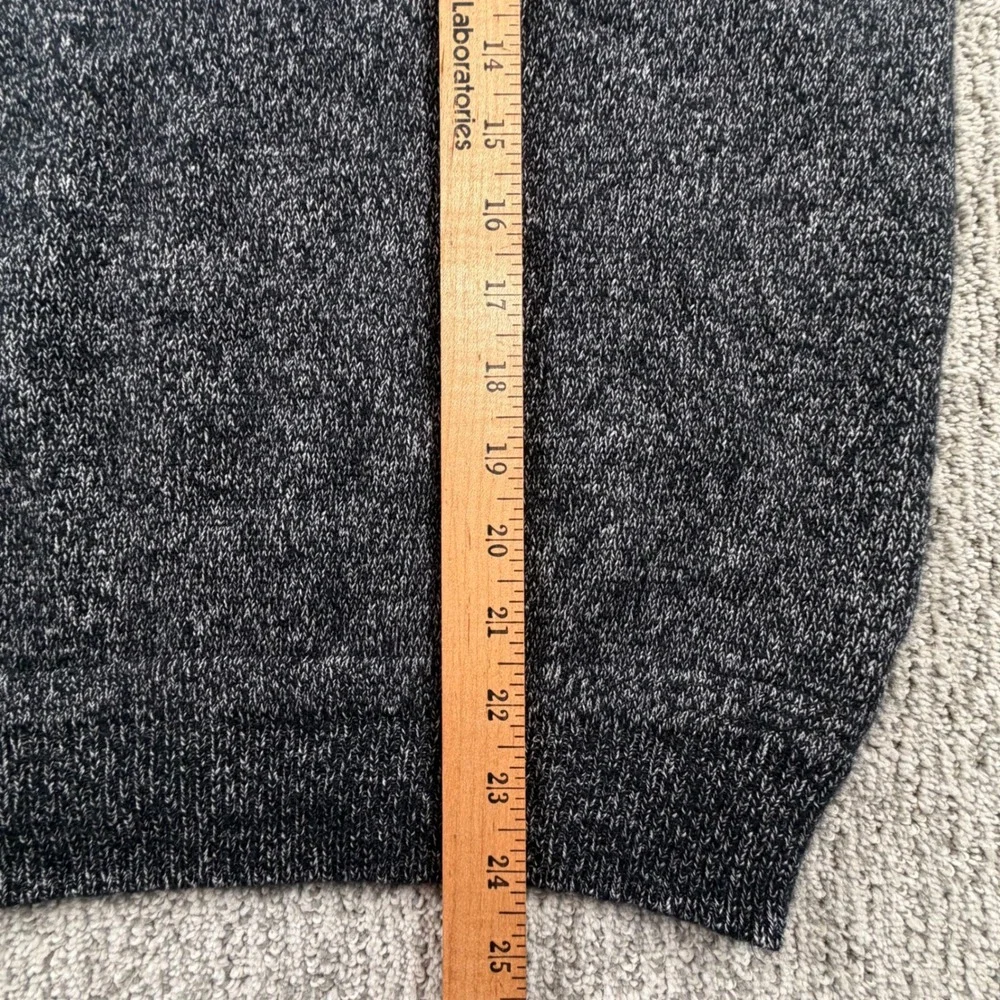Nordstrom Men's Shop Sweater Men XL Grey Cashmere Silk Quarter Zip Marled Knit
